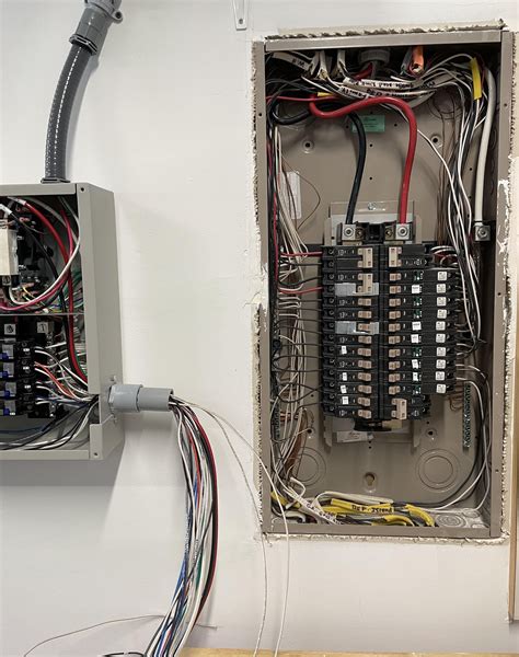 wiring from flush mounted panel to surface